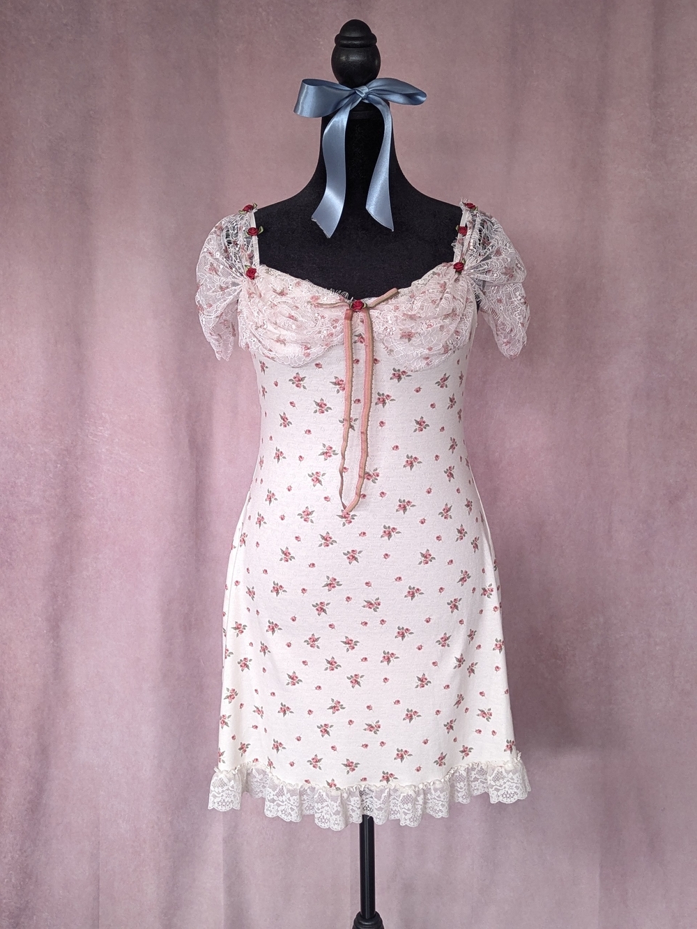 Lacemade Rosebud Lace Garden Mini Dress – XL